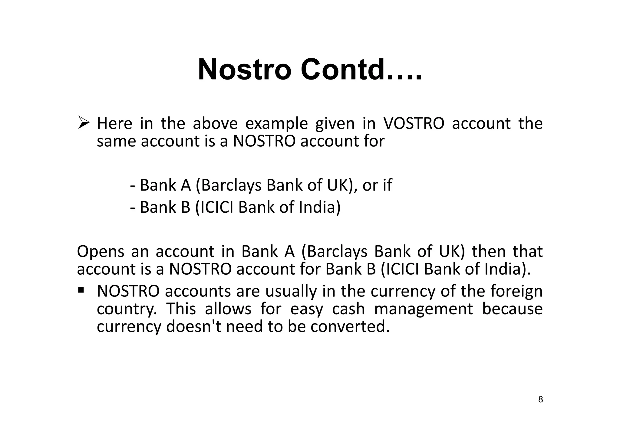 Bachir el nakib nosto vostro-loro accounts | PDF