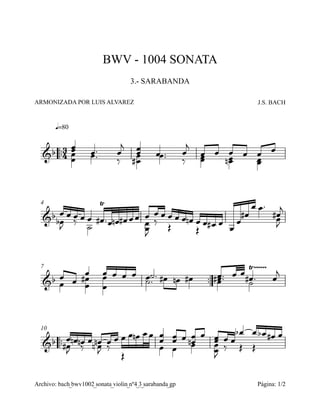 Bach n.2   sarabanda