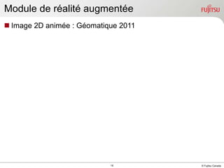 Module de réalité augmentée Image 2D animée : Géomatique 2011 
