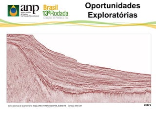 Oportunidades
Exploratórias
Linha sísmica do levantamento 0022_GREATERBRASILSPAN_SUBSET6 – Cortesia ION GXT
 