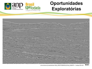 Oportunidades
Exploratórias
Linha sísmica do levantamento 0022_GREATERBRASILSPAN_SUBSET6 – Cortesia ION GXT
 