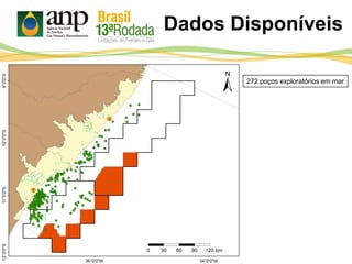 272 poços exploratórios em mar
Dados Disponíveis
 
