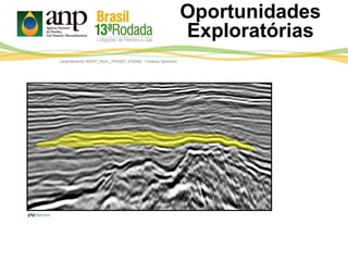 Levantamento R0257_SEAL_PHASE1 (PSDM) - Cortesia Spectrum
Oportunidades
Exploratórias
 