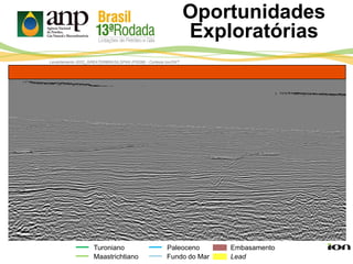 Lead
Turoniano
Maastrichtiano
Paleoceno Embasamento
Levantamento 0022_GREATERBRASILSPAN (PSDM) - Cortesia Ion/GXT
Fundo do Mar
Oportunidades
Exploratórias
 