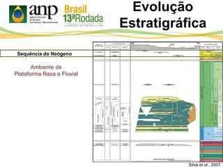 Evolução
Estratigráfica
Silva et al., 2007
Sequência do Neógeno
Ambiente de
Plataforma Rasa e Fluvial
 