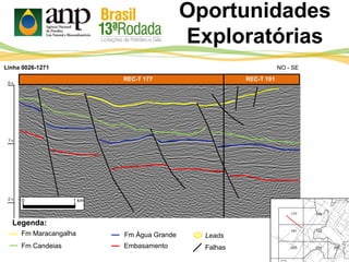 Oportunidades
Exploratórias
Linha 0026-1271
REC-T 177 REC-T 191
Fm Maracangalha
Fm Candeias
Fm Água Grande
Embasamento
Leads
Legenda:
Falhas
NO - SE
0 1 km
 