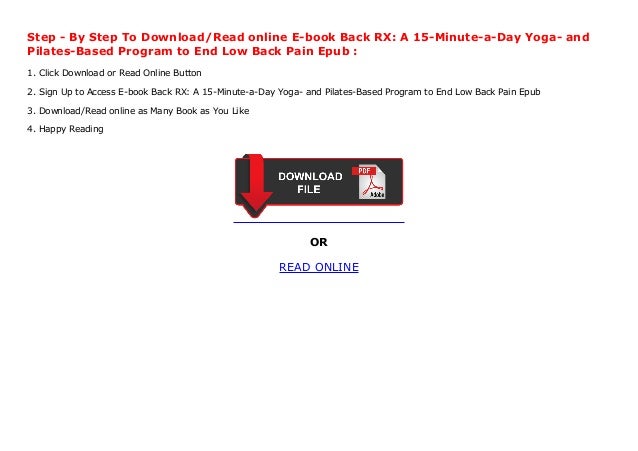 E Book Back Rx A 15 Minute A Day Yoga And Pilates Based Program To