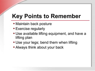 Back Safety | PPT