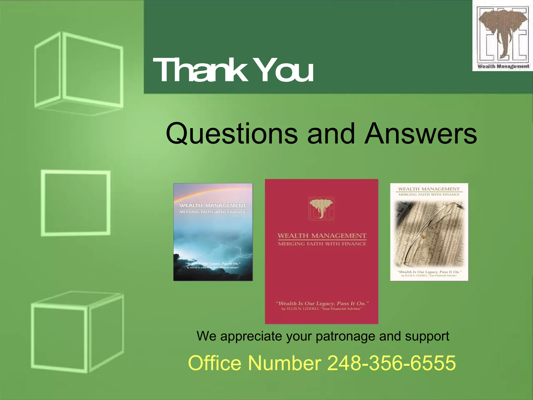 Thank You We appreciate your patronage and support Questions and Answers Office Number   248-356-6555 