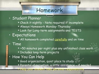 Back to School Night Presentation | PPT