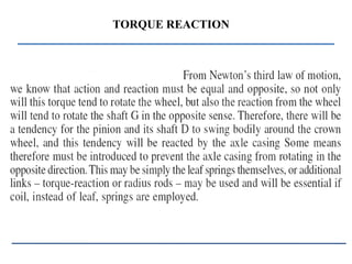 TORQUE REACTION
 