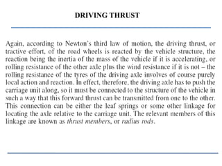 DRIVING THRUST
 