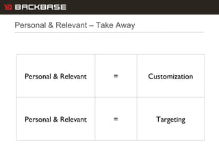 Customer Experience Solutions. Delivered.   1



Personal & Relevant : Targeting
 