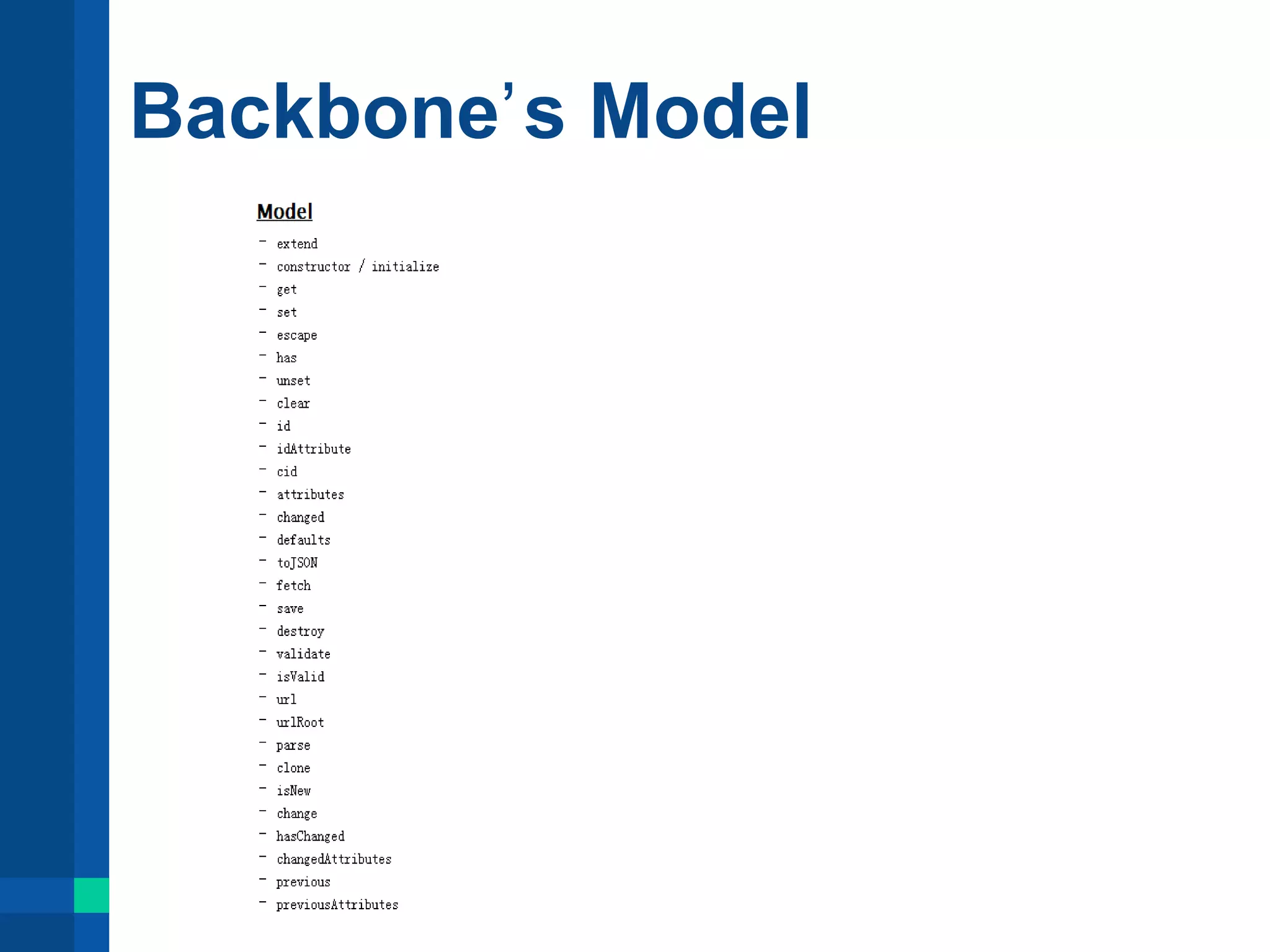 Backboneʼ s Model