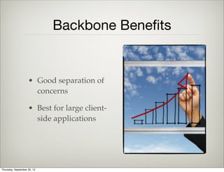 Application Structure
Model View DOM
Store Data Renders Data
Thursday, September 12, 13
 