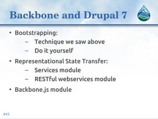 Using Backbone.js with Drupal 7 and 8