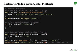 Backbone.Model: Some Useful Methods
 