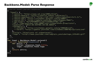Backbone.Model: Parse Response
 