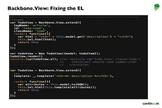 Backbone.View: Fixing the EL
 