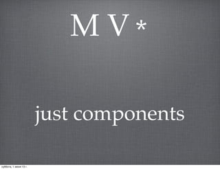 M V *
just components
суббота, 1 июня 13 г.
 
