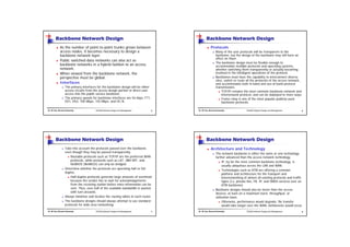 Backbone Network Design Network Design And Performance Analysis.pdf