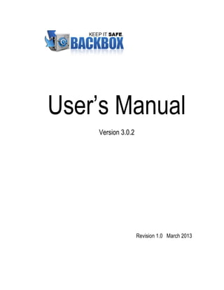 User’s Manual
Version 3.0.2
Revision 1.0 March 2013
 