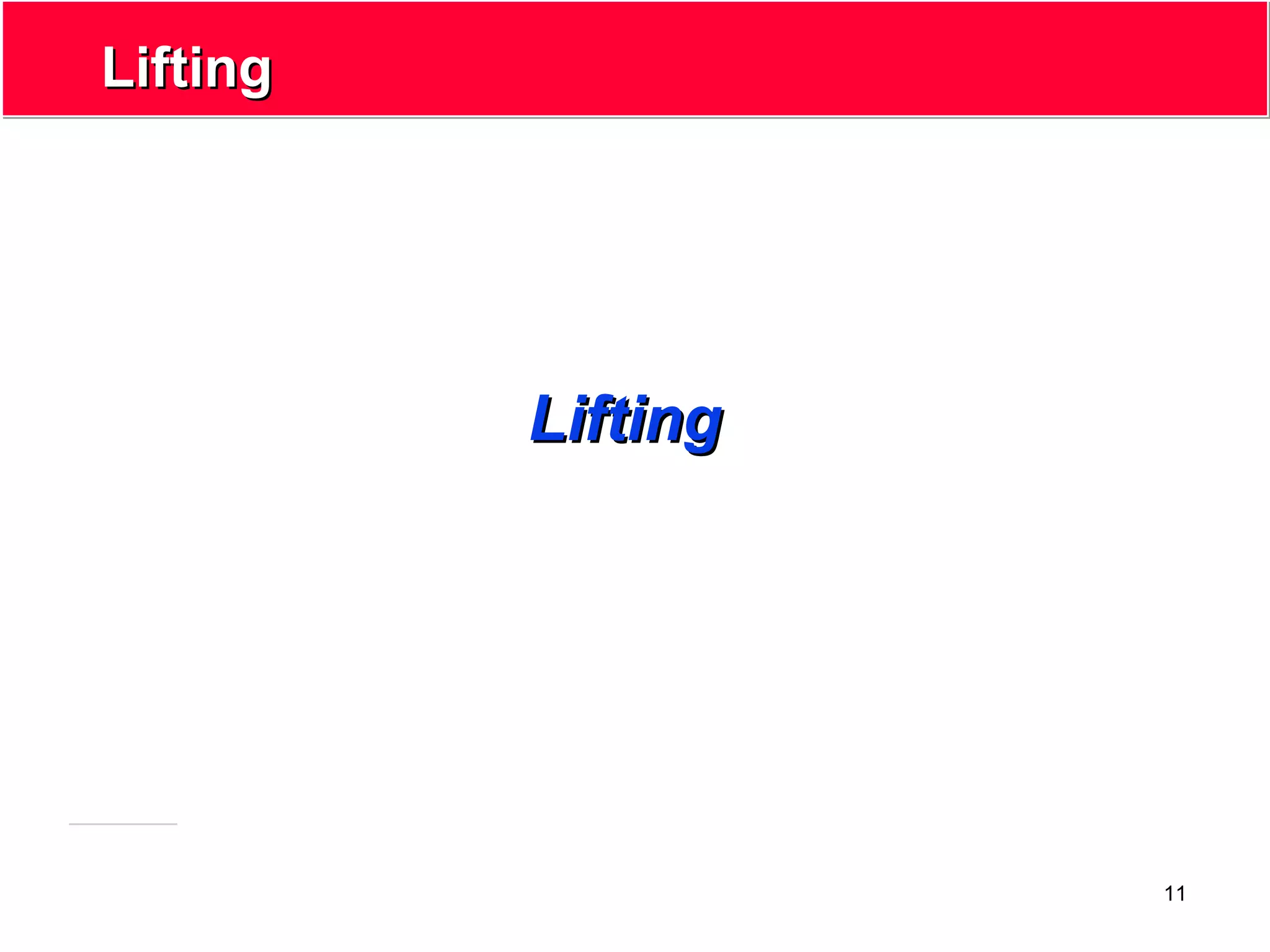 11
LiftingLifting
LiftingLifting
 