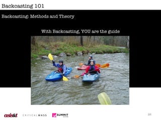 Backcasting 101 With Backcasting, YOU are the guide Backcasting: Methods and Theory 