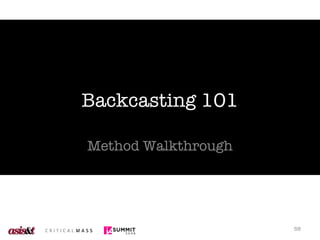 Backcasting 101 Method Walkthrough 
