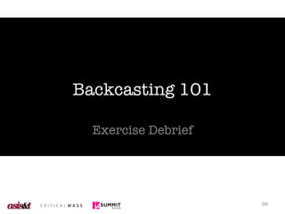 Backcasting 101 Exercise Debrief 