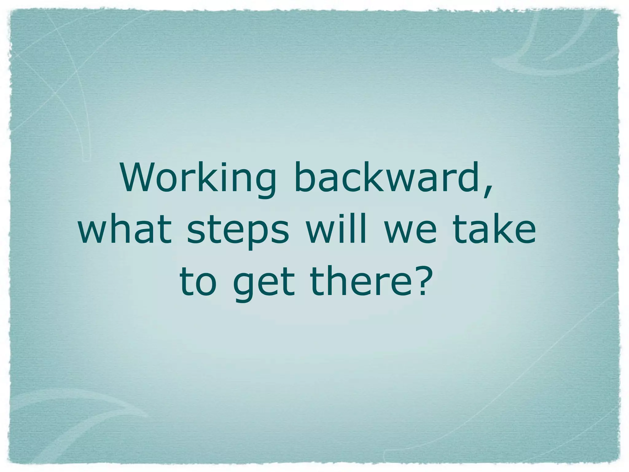 Backcasting for the sustainable future | KEY