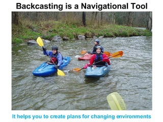 Backcasting is a Navigational Tool It helps you to create plans for changing environments 