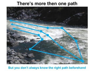 There’s more then one path But you don’t always know the right path beforehand 