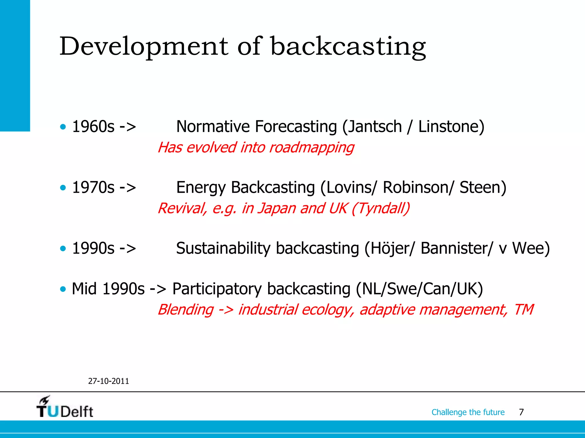 Backcasting introduction jaco quist 12th march 2014 | PPT
