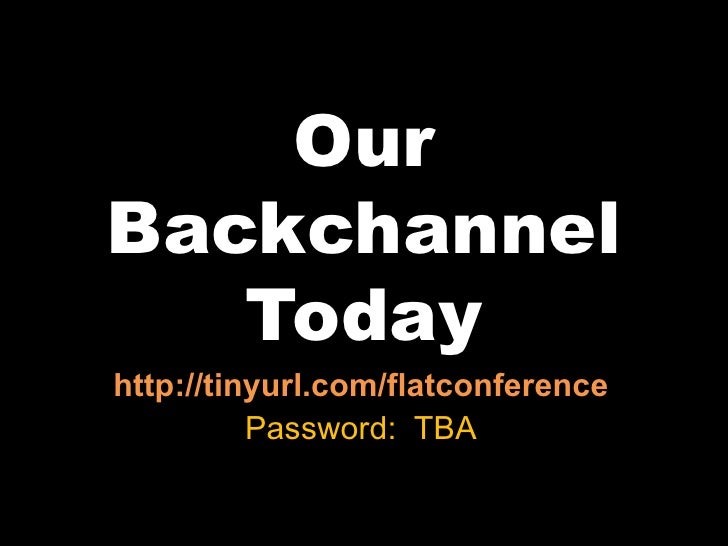 Backchannel Basics