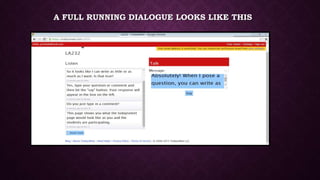 Back Channeling Example Backchanneling powerpoint | PPTX