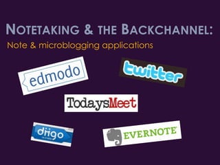 Notetaking & the Backchannel: Note & microblogging applications 