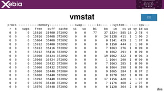 #backdaybyxebia
vmstat OS
 