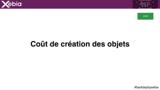 #backdaybyxebia
Coût de création des objets
JVM
 