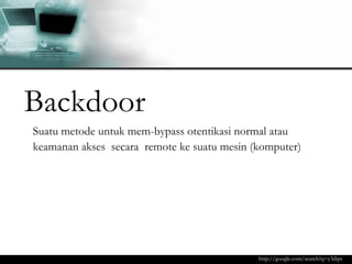 backdooring workshop