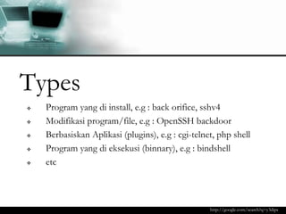 backdooring workshop