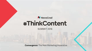@newscred
Keynote: Backed with Data – How We Can
Use Data to Create Compelling Content
Rohin Dhar, Founder + CEO,
Priceonomics
 