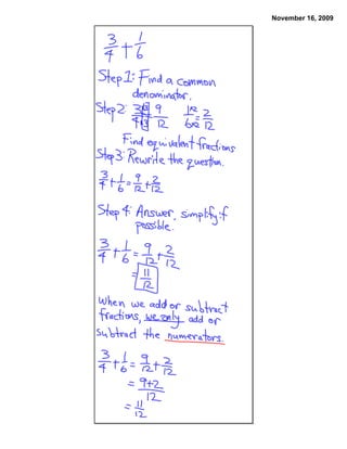Adding Roper Fractionsp Adding Proper Fractions | PDF