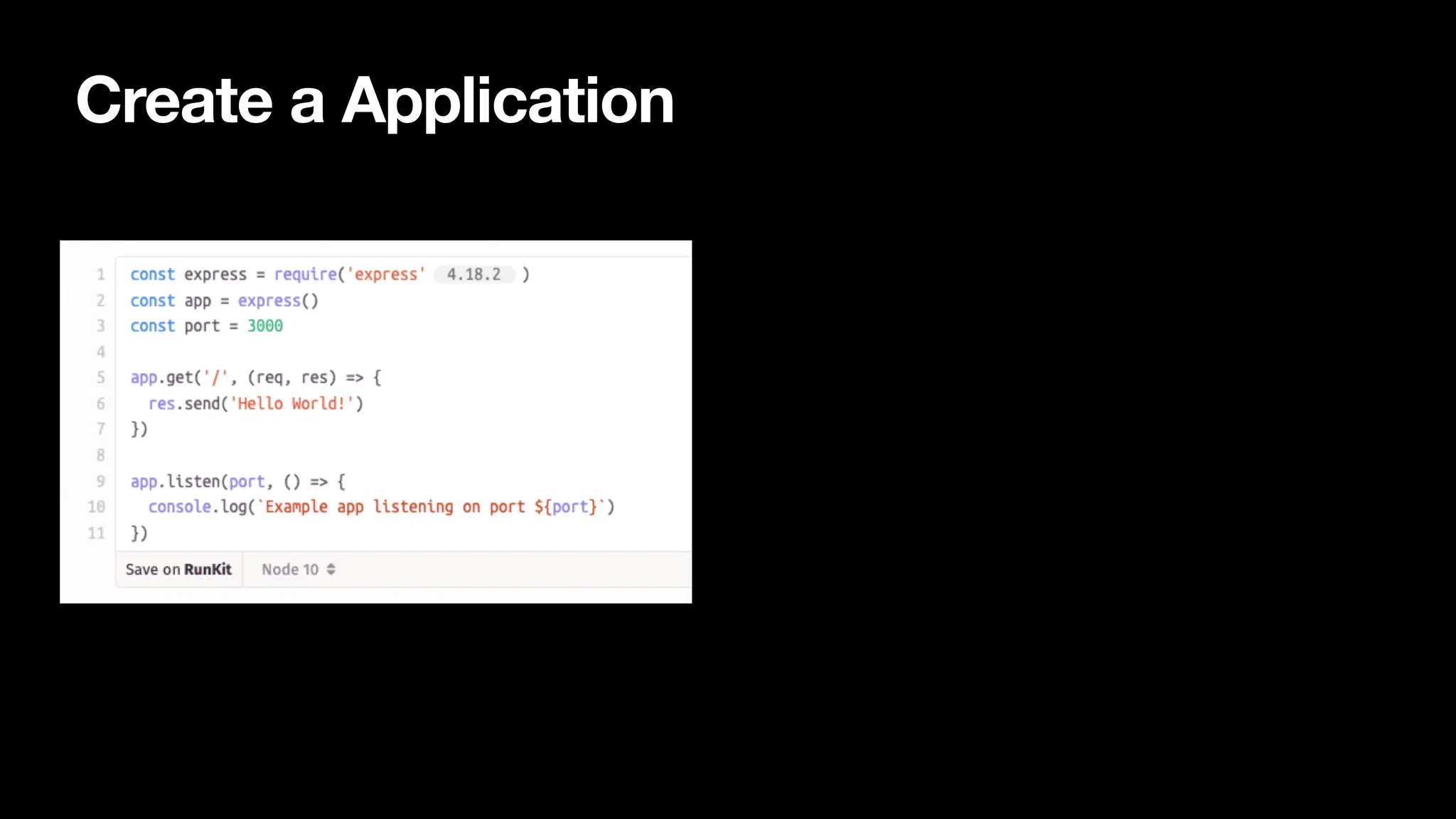 Create a Application 