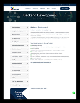 Backend Development Services in Dwarka, Delhi | PDF