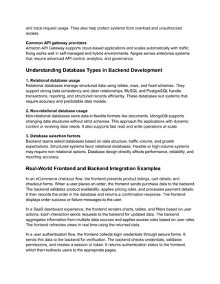 Backend vs Frontend Development: Key Differences | PDF