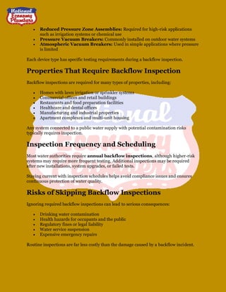 Inspection Required Rms Backflow Inspection A Critical Step in Protecting Drinking Water ...