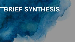 BRIEF SYNTHESIS
 