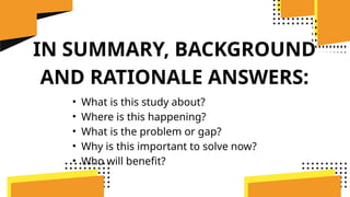 Topic Background And Rationale Examples Background and Rationale Research P.pptx