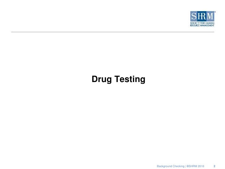 Background check drug testing